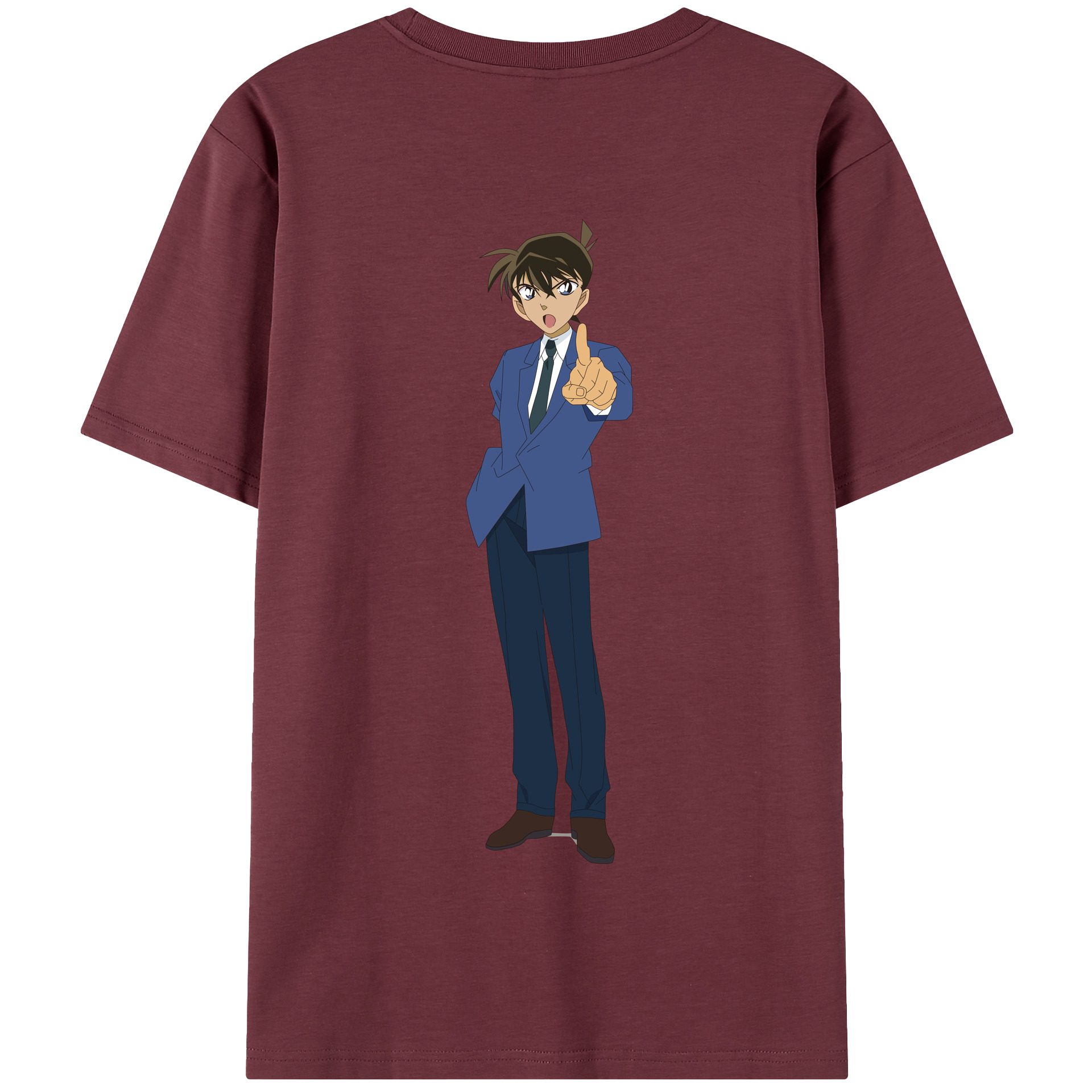 （画像用） 名探偵コナン 江戸川 コナン Detective Conan Conan Edogawa 綿100％半袖Tシャツ（背面プリント）